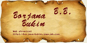 Borjana Bukin vizit kartica